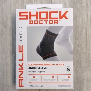 Shock Doctor Ankle Compression Sleeve w/ Gel Support – Size Small (2 Available)